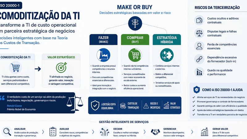 ISO 20000-1 e a Comoditização da TI: Como a Teoria dos Custos de Transação Define o Make or Buy