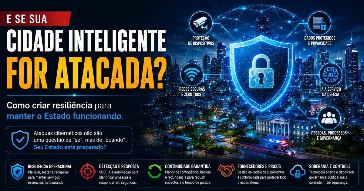 E se a sua Cidade Inteligente for Atacada? Como Criar Resiliência para Manter o Estado Funcionando